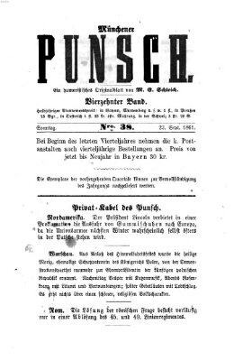 Münchener Punsch Sonntag 22. September 1861