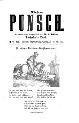 Münchener Punsch Sonntag 26. Oktober 1862