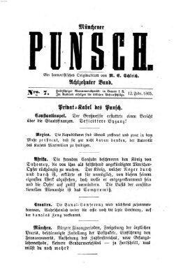 Münchener Punsch Dienstag 12. Februar 1856