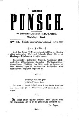 Münchener Punsch Mittwoch 31. Dezember 1856