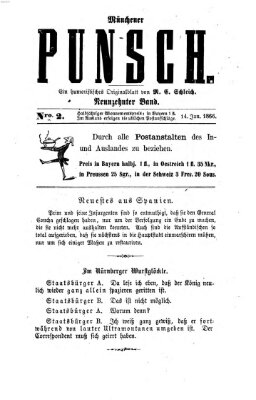 Münchener Punsch Sonntag 14. Januar 1866