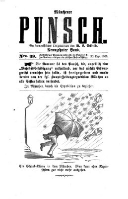 Münchener Punsch Sonntag 30. September 1866