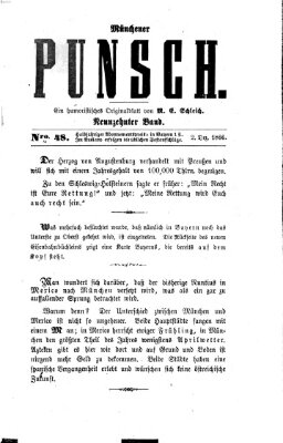 Münchener Punsch Sonntag 2. Dezember 1866