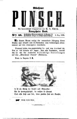 Münchener Punsch Sonntag 9. Dezember 1866