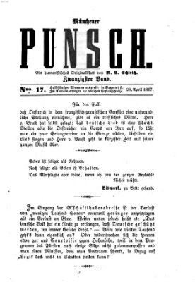 Münchener Punsch Sonntag 28. April 1867