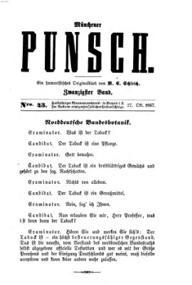 Münchener Punsch Sonntag 27. Oktober 1867