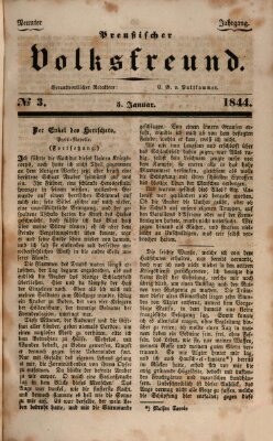 Preußischer Volksfreund Freitag 5. Januar 1844