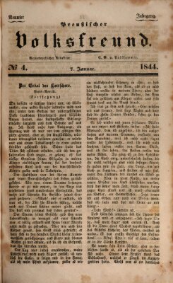 Preußischer Volksfreund Sonntag 7. Januar 1844