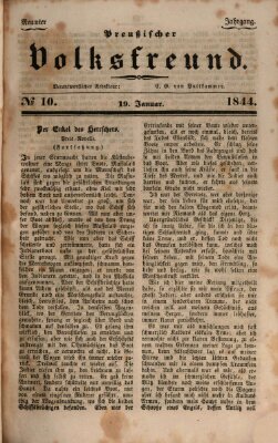 Preußischer Volksfreund Freitag 19. Januar 1844