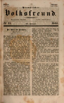 Preußischer Volksfreund Sonntag 21. Januar 1844