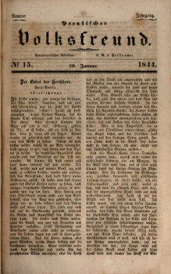 Preußischer Volksfreund Montag 29. Januar 1844