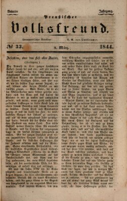 Preußischer Volksfreund Dienstag 5. März 1844