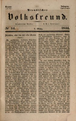 Preußischer Volksfreund Donnerstag 7. März 1844