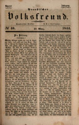 Preußischer Volksfreund Dienstag 19. März 1844