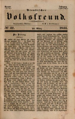 Preußischer Volksfreund Samstag 23. März 1844