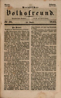 Preußischer Volksfreund Sonntag 21. April 1844