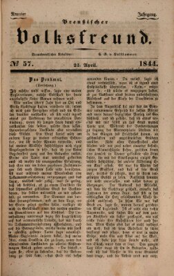 Preußischer Volksfreund Dienstag 23. April 1844