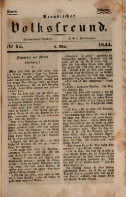 Preußischer Volksfreund Donnerstag 9. Mai 1844