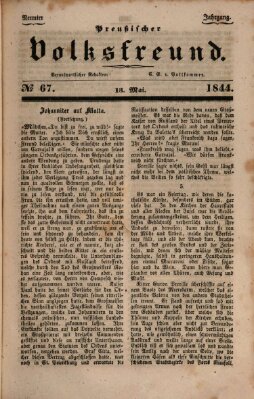 Preußischer Volksfreund Montag 13. Mai 1844