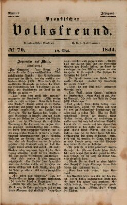 Preußischer Volksfreund Sonntag 19. Mai 1844