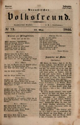 Preußischer Volksfreund Samstag 25. Mai 1844