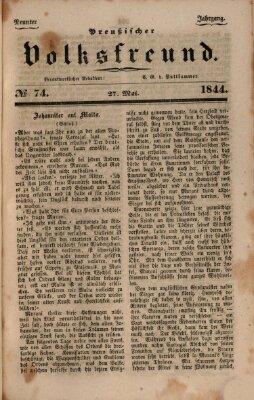 Preußischer Volksfreund Montag 27. Mai 1844