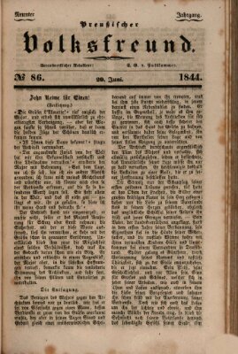 Preußischer Volksfreund Donnerstag 20. Juni 1844