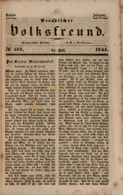 Preußischer Volksfreund Mittwoch 24. Juli 1844