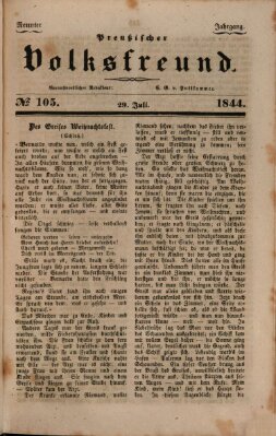 Preußischer Volksfreund Montag 29. Juli 1844