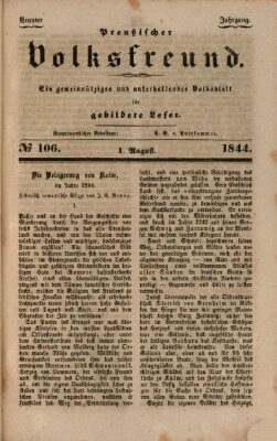 Preußischer Volksfreund Donnerstag 1. August 1844