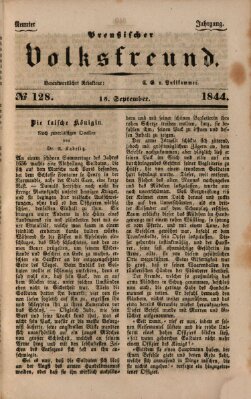 Preußischer Volksfreund Sonntag 15. September 1844