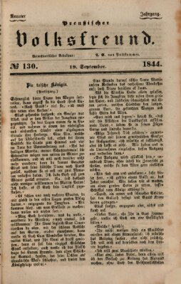 Preußischer Volksfreund Donnerstag 19. September 1844