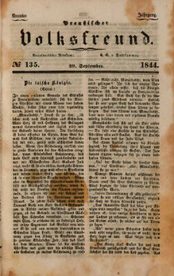 Preußischer Volksfreund Sonntag 29. September 1844