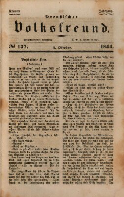 Preußischer Volksfreund Donnerstag 3. Oktober 1844