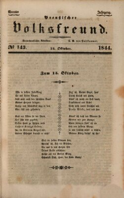 Preußischer Volksfreund Dienstag 15. Oktober 1844