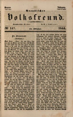 Preußischer Volksfreund Mittwoch 23. Oktober 1844