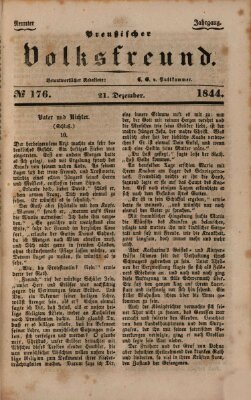 Preußischer Volksfreund Samstag 21. Dezember 1844