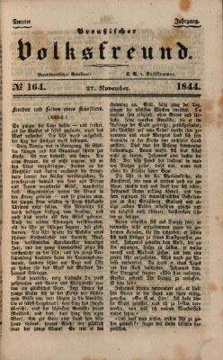 Preußischer Volksfreund Freitag 27. Dezember 1844