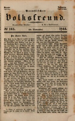 Preußischer Volksfreund Sonntag 29. Dezember 1844