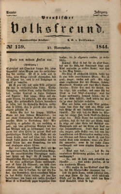 Preußischer Volksfreund Sonntag 17. November 1844
