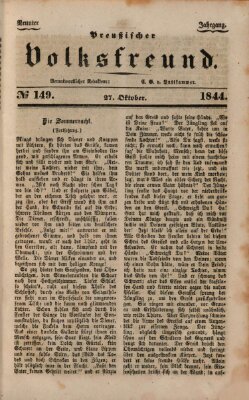 Preußischer Volksfreund Mittwoch 27. November 1844