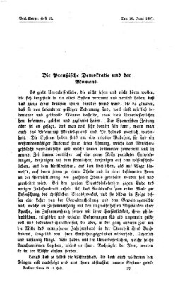 Berliner Revue Freitag 26. Juni 1857