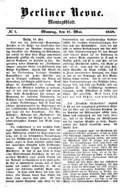 Berliner Revue Montag 17. Mai 1858