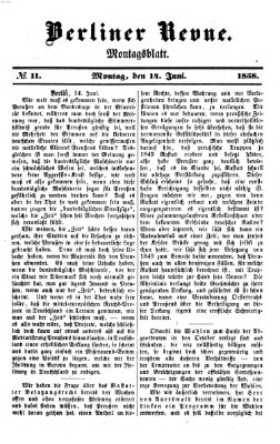 Berliner Revue Montag 14. Juni 1858