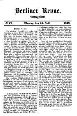 Berliner Revue Montag 26. Juli 1858