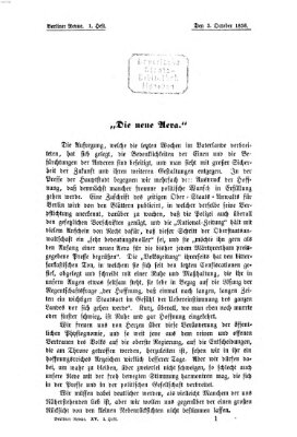 Berliner Revue Sonntag 3. Oktober 1858