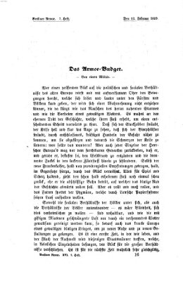 Berliner Revue Samstag 12. Februar 1859