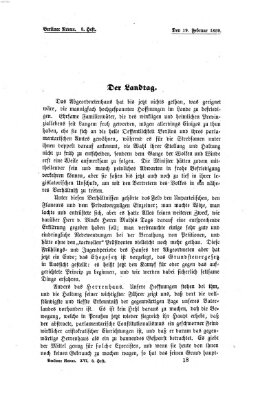 Berliner Revue Samstag 19. Februar 1859