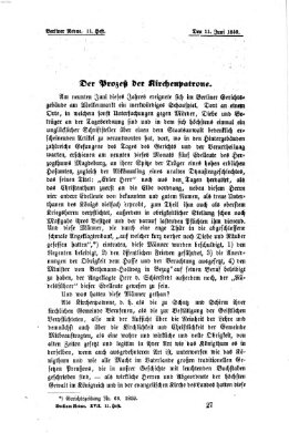 Berliner Revue Samstag 11. Juni 1859