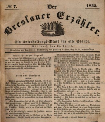 Der Breslauer Erzähler Mittwoch 15. April 1835